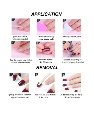 Shop Magrace Square Press on Nails - Short Fake Nails with Nude Pink French Tips | 24 PCS Acrylic Full Cover for Women & Girls (A-4 - Buy Online on GoSupps.com