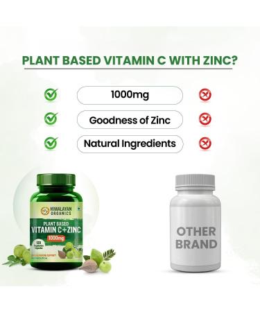 Plant Based Vitamin C with Zinc - 120 Veg Capsules - Buy Online on GoSupps.com