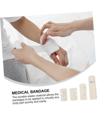 FRCOLOR 4 Rolls Elastic Band Gauze Pads - Stretchy Nylon Non-Woven Gauze (15x4.5CM) - Ideal for Wound Care & Medical Supplies - International Shipping - Buy Online on GoSupps.com