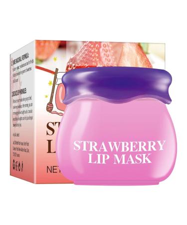 Komsoup Bee Balm Lip Balm - Hydrating Lip Care & Sleep Mask for Dry Cracked Lips | Strawberry Flavor - Buy Online on GoSupps.com