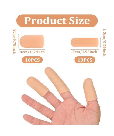 20 PCS Silicone Finger Protectors for Finger Cracks, Calluses, Arthritis, Eczema - Waterproof Gel Thumb Protector for Hand Blister Protection - Buy Online on GoSupps.com