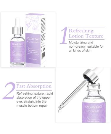 Organic Eye Serum for Crows Feet & Puffiness | Anti-Aging Eye Cream with Caffeine, Aloe & Hyaluronic | Reduce Eye Bags & Wrinkles | Men & Women | 30ml - Buy Online on GoSupps.com