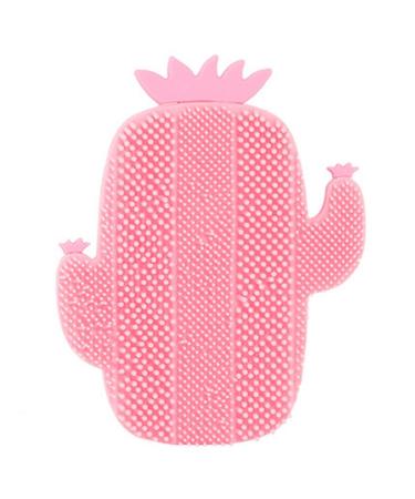 Professional Small Portable Cactus Manual Reusable Face Scrubber Cleanser Brush Silicone Facial Cleansing