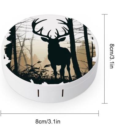 Deer Silhouette Contact Lens Case - Durable & Stylish Care Box for Travel - Perfect for Contact Lens Protection - Buy Online on GoSupps.com