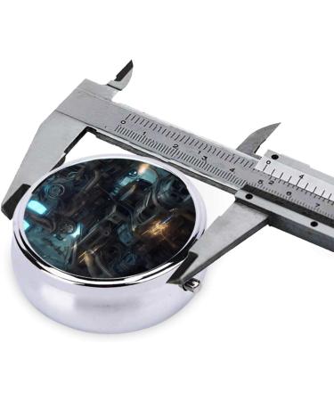 Future Robot Round Pill Box - 3 Compartment Portable Organizer for Travel - Best International Shipping Available - Buy Online on GoSupps.com
