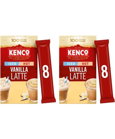Coffee Multipack With 2x Kenco Vanilla Latte Iced/Hot Instant Coffee 162.4g 8 per pack - Kenco Hot/Iced Coffee On the Go Instant Coffee Sachets - Buy Online on GoSupps.com