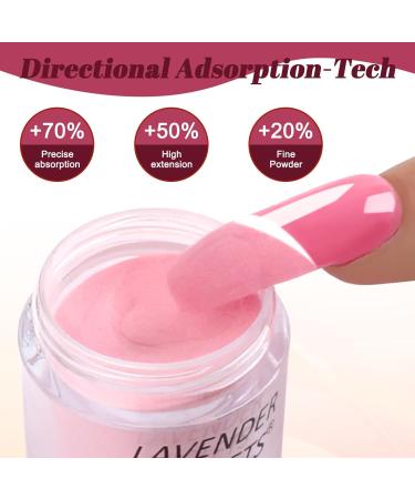 Lavender Violets 84g 6 Colors Acrylic Dip Powder Nail Kit for French Manicure - Autumn/Winter Nail Art Set in Royal Blue and Red - Buy Online on GoSupps.com