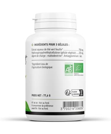 Organic Green Tea - 250 mg - 200 Vegetable Capsules - Buy Online on GoSupps.com