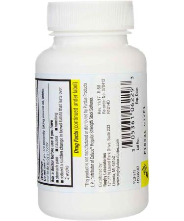 Rugby Stool Softener Softgels - 100 Count - Buy Online on GoSupps.com