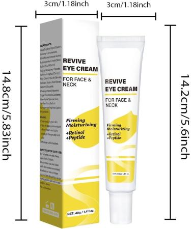 Revive Retinol Antiwrinkle eye cream deeply nourishing firming skin reduces dark spots promotes radiance reduces dark circles for all skin types 40 g 3 pieces unit size 3 pieces 1 ml 1er Pack - Buy Online on GoSupps.com