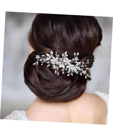 minkissy Wedding Hair Accessories Hair Clips Hair Barrettes Tiara Hair Pin Bride Hairpin Bridal Hair Accessory Girl Headpiece Bride Headpieces for Wedding Hair Comb Rhinestones Leaf Women's - Buy Online on GoSupps.com