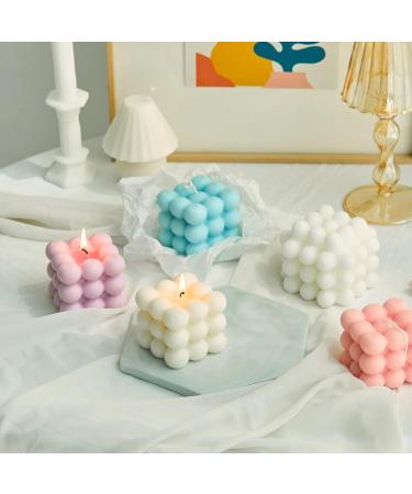 Buy Small Blue Bubble Cube Candle - Aromatherapy Soy Wax Scented Candle for Relaxation | Perfect Birthday Gift 1PC - Buy Online on GoSupps.com