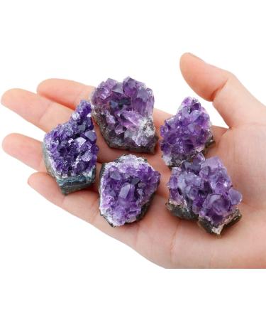 Nupuyai Natural Amethyst Druse Rough Stone | Irregular Crystal Cluster for Reiki Healing & Home Decoration - Buy Online on GoSupps.com