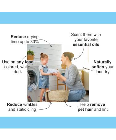 Wool Dryer Balls - Natural Fabric Softener | Reusable & Eco-Friendly | Reduces Wrinkles & Drying Time (Pack of 6 - Buy Online on GoSupps.com