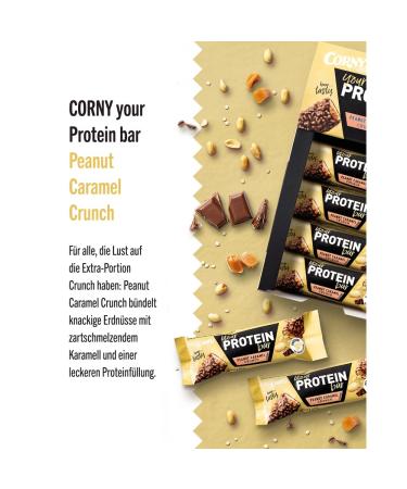Buy Corny Peanut Caramel Crunch Protein Bars - 30% Protein No Added Sugar Bulk Pack (12x45g) - Ideal for Healthy Snacking & Fitness - Buy Online on GoSupps.com