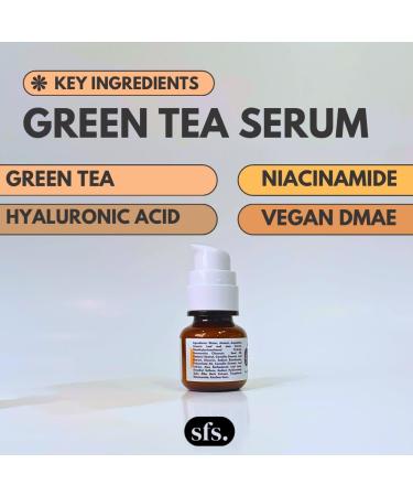 Clarifying Green Tea Hyaluronic Acid Serum | Niacinamide | Skin Repairing Face Serum for Red Light Therapy - International Shipping - Buy Online on GoSupps.com