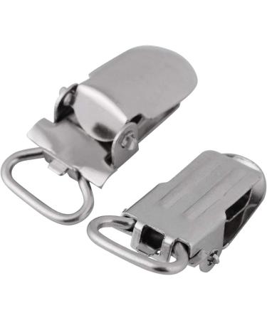 Viagasafamido Metal Braces Clips - Silver Duck Beak Shaped Pacifier Clips & Strap Buckle Clips 25mm for Clothes - International Shipping - Buy Online on GoSupps.com