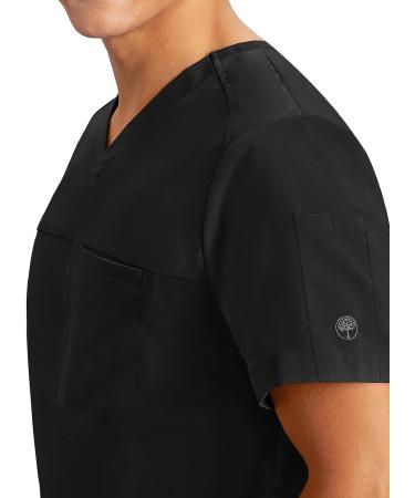 Healing Hands Mens Scrubs Top - Purple Label Justin 2330 V-Neck Shirt - Large Black - Buy Online on GoSupps.com