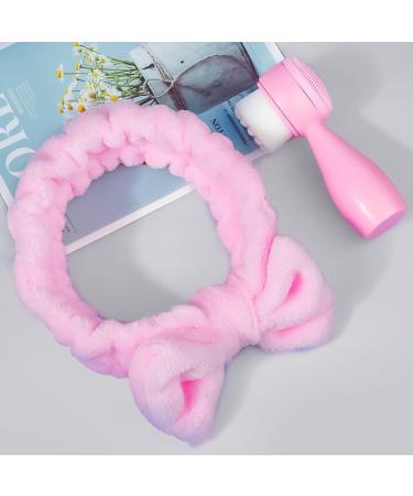 2 in 1 Manual Cleansing Brush Makeup Headband Facial Cleansing Brush Deep Clean Brush Hat for Women  - Buy Online on GoSupps.com