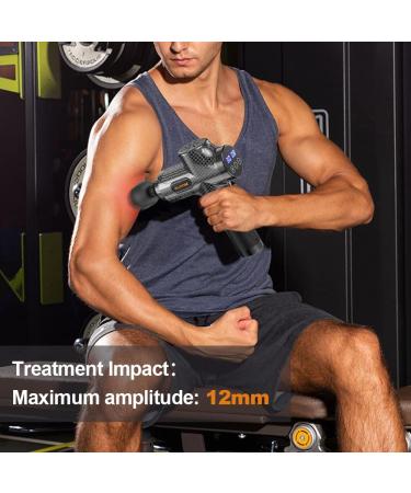 Deep Tissue Muscle Massage Gun for Athletes - Portable Handheld Percussion Massager with LCD Screen - 30 Speed Electric Sport Massager for Pain Relief - Buy Online on GoSupps.com