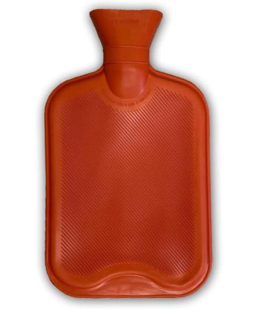 AQUAPAPA Large Non Toxic Natural Rubber Hot Water Bottle with Heart Red Knit Cover - 2 Liters | Pain Relief, Hot & Cold Therapy - Buy Online on GoSupps.com