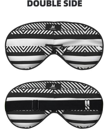 Black White Stripe Ultra-Soft Light-Blocking Eye Mask for Comfort & Restful Sleep - International Shipping - Buy Online on GoSupps.com