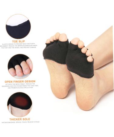 Valiclud 4 Pairs of Forefoot Half Toe Socks for Men & Women - Elegant Sandals & Five Toes Slippery Socks - Buy Online on GoSupps.com
