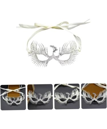 FRCOLOR Halloween Mask Masquerade Eye Mask Holiday Party Mask Rhinestone Mask Masquerade Masks Crystal Rhinestone Eye Masks Ball Retro Mask Miss Alloy Rhinestone Ribbon Fine - Buy Online on GoSupps.com