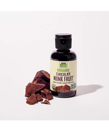 Now Foods Organic Monk Fruit Liquid Sweetener - Zero-Calorie Chocolate 1.8 fl oz - Buy Online on GoSupps.com
