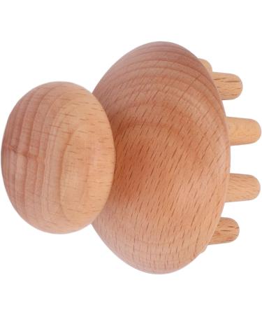 Jonlaki Wood Mushroom Massager - Portable Manual Massage Device for Head Waist Stomach & Thighs | Boost Blood Circulation & Clear Meridians | International Shipping Available - Buy Online on GoSupps.com