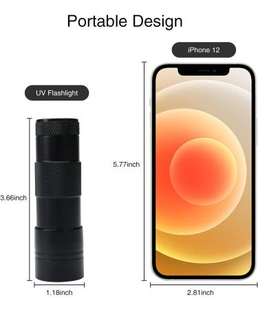 Cosoos UV Black Light Flashlight - 2 PCs Mini Pet Urine Detector with 12 LEDs - Find Urine Stains from Dogs Bed Bugs & Scorpions - No Batteries Included - Buy Online on GoSupps.com