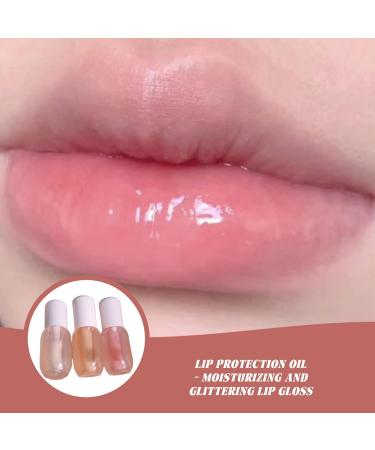 Moisturizing Lip Balm 3 Bottles Glossy Hydrating Lip Oil Fruit-flavored Lipbalm for Women and Girls Winter Essentials 3.1g - Buy Online on GoSupps.com
