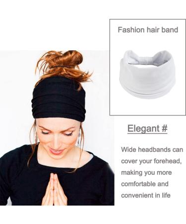 Achieer Women's 4 Pack Wide Knotted Headbands - Non Slip Elastic Hair Bands for Yoga & Running (Color-2) - Buy Online on GoSupps.com