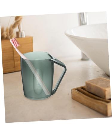 Zerodeko Toothpaste Organizer Set - Toothbrush Holder Travel Mug & Tube - Grey 8.2x10.5cm - International Shipping Available - Buy Online on GoSupps.com