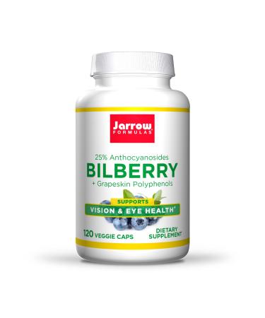 Jarrow Formulas Bilberry + Grapeskin Polyphenols 280 mg 120 Veggie Caps
