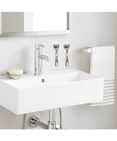 Buy Linkidea 2-Pack Razor Holder for Shower - Suction Cup Razor Hanger Compatible with Venus Platinum Fusion 5 Proshield Proglide MACH 3 Classic (White) - International Shipping Available - Buy Online on GoSupps.com