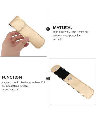 Beatifufu Compact Travel Tweezers Set - 3-Part Mini Steel with Cover & PU Leather Case - Rustproof Gold Eyebrow & Eyelash Grooming Tool - Buy Online on GoSupps.com