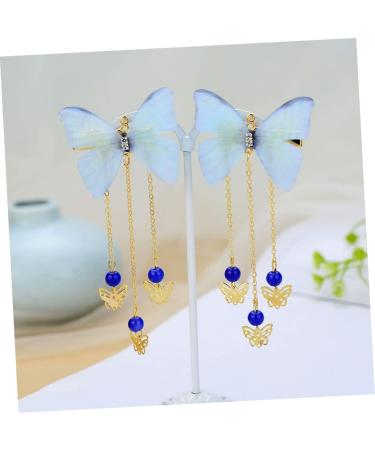 GALPADA 2 Pairs Hanfu Butterfly Headdress Kimono Barrettes for Hair Accessories for Barrettes for Thick Hair Decorative Hair Clips Tiara Walk Alloy Temperament Child - Buy Online on GoSupps.com