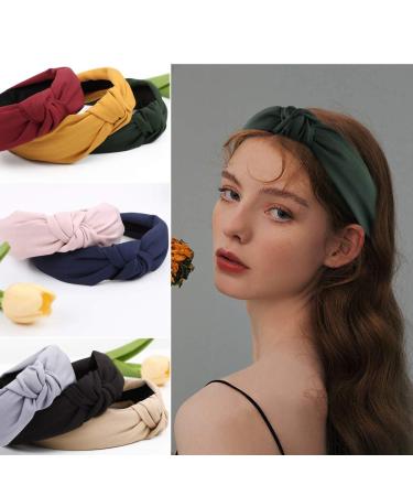 FLOFIA Vintage Wide Headbands for Women - Retro 8-Piece Knot Hairband Set | International Shipping - Buy Online on GoSupps.com