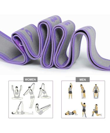 Buy Purple Exercise Bands - Latin Elastic Yoga Stretching Strap for Resistance Dance Gymnastics Pilates & Physical Therapy - 115x4cm - Buy Online on GoSupps.com
