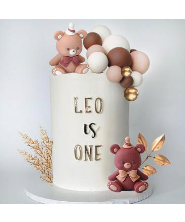 42Pcs Bear Balls Cake Toppers Mini Teddy Bear Cake Decorations Boho Cake Toppers Pearl Ball Cake Toppers for Boy Girl Baby Shower Birthday Gender Reveal Wedding Party Supplies - Buy Online on GoSupps.com