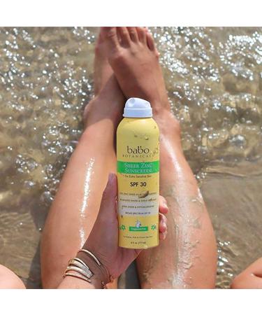 Babo Botanicals Sheer Zinc SPF 30 Sunscreen Spray - 100% Mineral, Reef-Friendly, Fragrance-Free, Vegan - Safe for Babies & Sensitive Skin - 6 oz - Buy Online on GoSupps.com