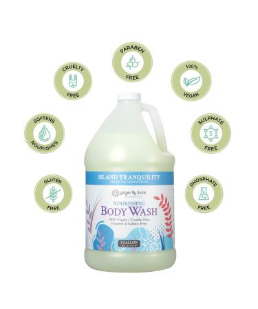 Ginger Lily Farms Botanicals Nourishing Body Wash Island Tranquility - 1 Gallon Refill, Green Tea & Lemongrass Scent - Vegan & Cruelty-Free - 128 fl. oz - Buy Online on GoSupps.com
