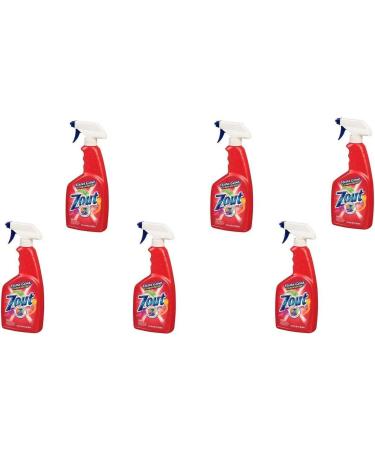 Zout Triple Enzyme Formula Laundry Stain Remover Spray 22 Ounce - Pack of 6