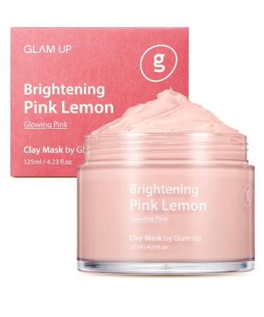 Glam Up - Brightening Pink Lemon Clay Mask - Vegan Face Mask,100% hypoallergenic, Brightening Lemon Clay Mask, Detox Face Mask, Deep Cleansing and Minimizing Pores, Organic Clay Mask, Clean Beauty, Face Mask Skincare - (12…