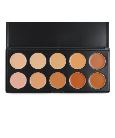 FantasyDay 10 Color Long-Lasting High Opacity Concealer Palette | Full Coverage Contouring Makeup Gift Set with Applicator - Buy Online on GoSupps.com