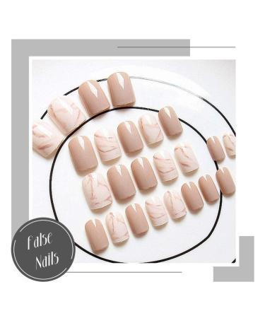 Jovono Shiny Press on Nails | Short Square Acrylic False Nails (24pcs) | Perfect for Women & Girls | Fast International Shipping - Buy Online on GoSupps.com