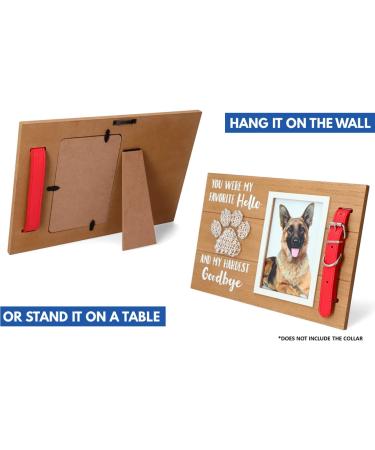 Pet Memorial Picture Frame | Sympathy Keepsake Gift for Loss of Dog or Cat | 6x4 Inches Photo Opening | Collar Mount - Buy Online on GoSupps.com