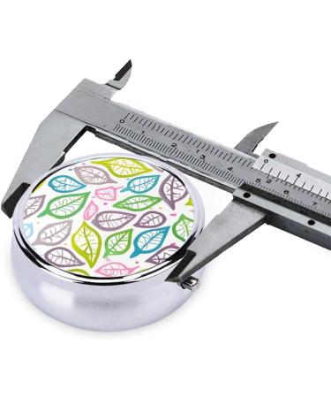 Coloured Foliage Round Pill Box Organizer | 3 Compartment Travel Pill Box for International Shipping - Buy Online on GoSupps.com