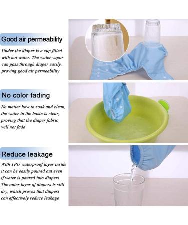 Washable Reusable Cloth Diapers Set with Inserts and Bag - 7 Pcs | Eco-Friendly Baby Diapering Solution - Buy Online on GoSupps.com